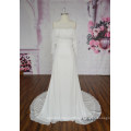 Long Sheath Wedding Dress Chiffon Plus Size Wedding Dress